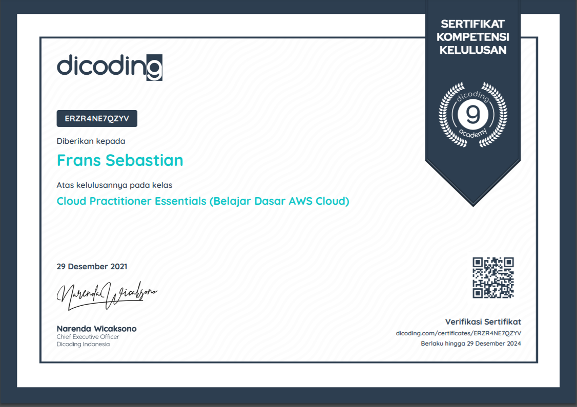 Dicoding Certificate